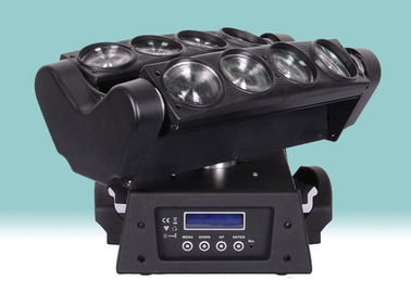 8 आंखें 10W RGBW 4 में 1 चलती सिर प्रकाश 14/18 / 42ch DMX 512 एलईडी
