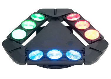 DMX512 100W स्पाइडर बीम सिर प्रकाश चल रहा है 9 प्रमुखों रोशनी एसी 110-240V 50-60 हर्ट्ज