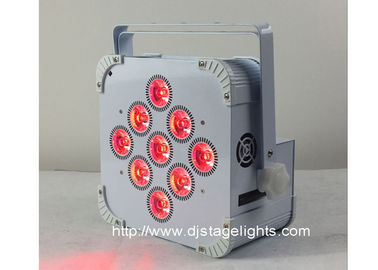 9pcsX18w एलईडी DMX वायरलेस एलईडी बराबर डिब्बे, Rechargeable एलईडी स्टेज लाइट