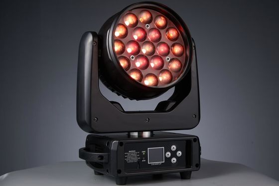 19LEDs ज़ूम एलईडी मूविंग हेड लाइट फॉर नाइट क्लब कॉन्सर्ट म्यूजिक पार्टी