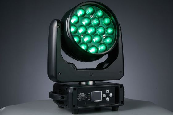 19LEDs ज़ूम एलईडी मूविंग हेड लाइट फॉर नाइट क्लब कॉन्सर्ट म्यूजिक पार्टी