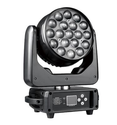 19LEDs ज़ूम एलईडी मूविंग हेड लाइट फॉर नाइट क्लब कॉन्सर्ट म्यूजिक पार्टी