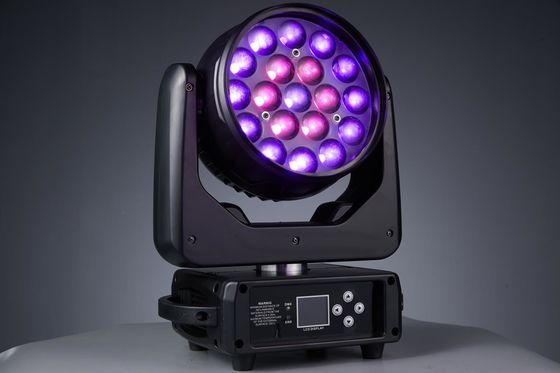 19LEDs ज़ूम एलईडी मूविंग हेड लाइट फॉर नाइट क्लब कॉन्सर्ट म्यूजिक पार्टी