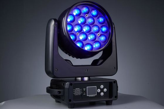 19LEDs ज़ूम एलईडी मूविंग हेड लाइट फॉर नाइट क्लब कॉन्सर्ट म्यूजिक पार्टी