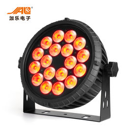 18x18w RGBWA UV 6 इन 1 एलईडी फ्लैट पैर लाइट हाई ब्राइटनेस DMX कंट्रोल