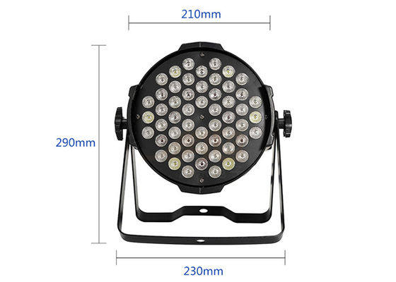 54x3w RGBW 3 IN 1 LED Par कैन लाइट्स 100% इलेक्ट्रॉनिक डिमिंग