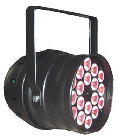 इंडोर 18 x 3W / 9W आरजीबी 3in1 एलईडी par सकते रोशनी एलईडी PAR 64 DMX स्टेज डिस्को के लिए दीपक