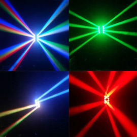 DMX512 RGBW 4in1 8 आंखें स्पाइडर बीम एलईडी हेड लाइट / घूर्णन स्टेज लाइट चल रहा है
