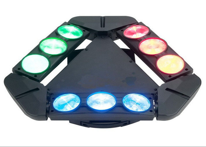 DMX512 100W स्पाइडर बीम सिर प्रकाश चल रहा है 9 प्रमुखों रोशनी एसी 110-240V 50-60 हर्ट्ज