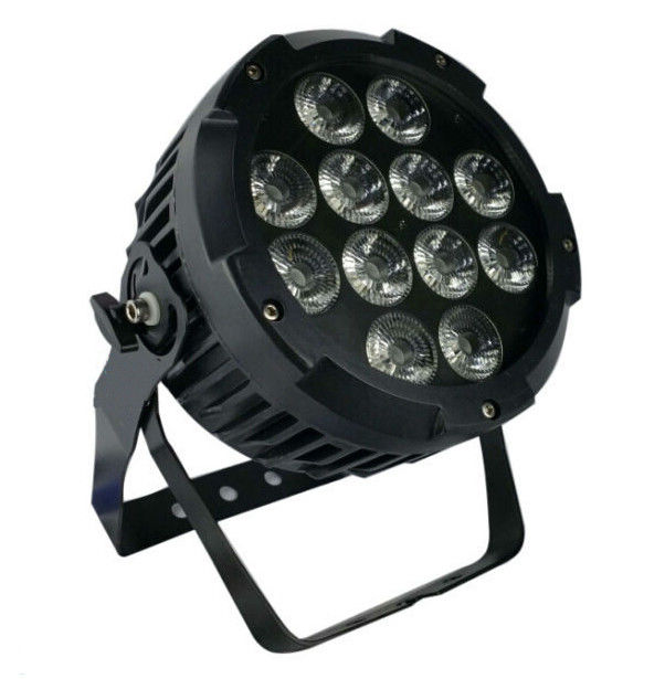 आईपी65 12pcs * 12W 4 एल्यूमीनियम मरो-कास्ट आवास के साथ 1 आरजीबीडब्ल्यू आउटडोर एलईडी बराबर में