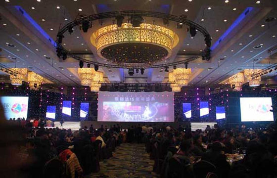 सुपर उज्ज्वल आरजीबी 6 x 4 एम मंच पृष्ठभूमि के लिए स्टार परदा, पृष्ठभूमि पर्दे के कपड़े एलईडी